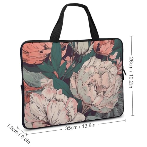 Bolso para portátil 13 pulgadas con patrón bouquet miniatura 3