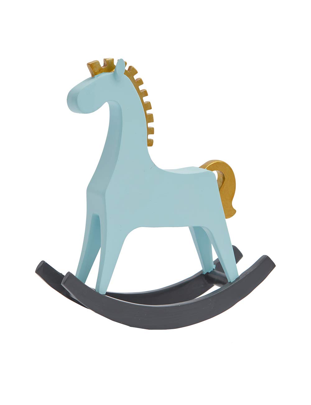 HAUCOZE Horse Sculpture Decor Animal Figurine Rocking Horse Modern Art Abstract Statue Resin Gifts 15cmH