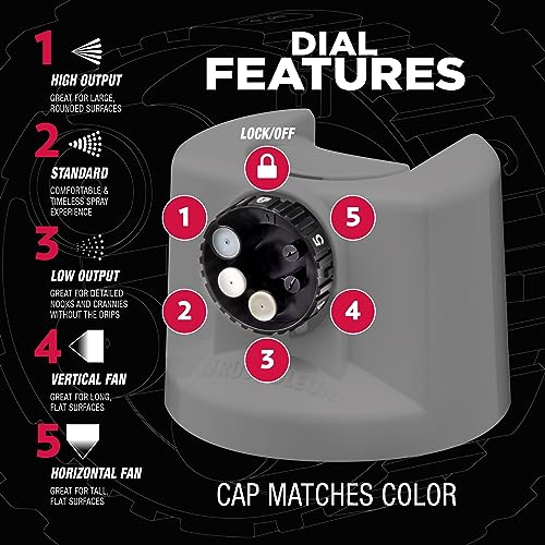 Image of Rust-Oleum Stops Rust Custom 5-in-1 Spray Paint, Satin Coastal Gray | Rust Preventive Protective Enamel, Multi Surface (Metal, Wood and More), Adjustable Dial for Better Control, Fast Dry, 6 Pack