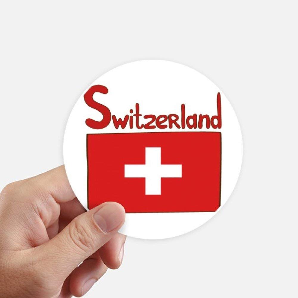 Drapeau National de la Suisse 8 autocollants ronds anti-rayures pour valise