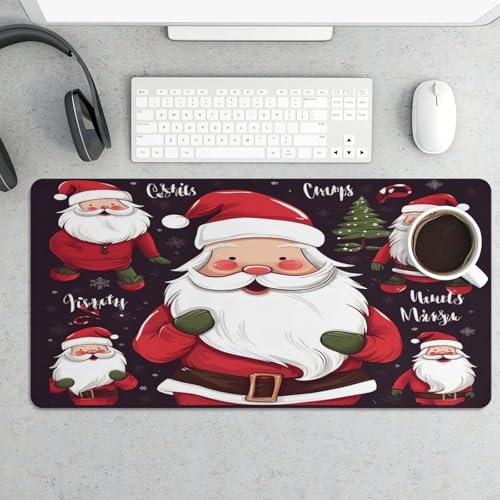Christmas Santa Claus Desk Pad con base de goma grande miniatura 5