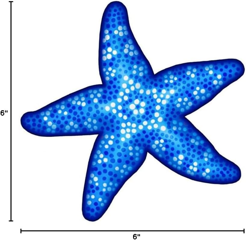 Blue Starfish Porcelain Swimming Pool Mosaic (6" X 6")