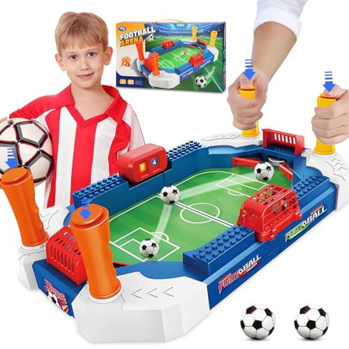 Foosball Table Soccer Board Game for Kids, Mini Football Games Set Gifts Toys for Indoor Sports Family Playroom Party Game Interactive Birthday Sports Gift for Boys Girls 3 4 5 6 7 8-12