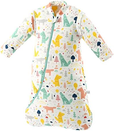 Baby Winter Sleeping Bag Kids Sleeping Bag 3.5 Tog Organic Cotton Sleeping Bag Various Sizes from Birth to 4 Years Old (M:Baby Height 75-90cm/7-18months, Animal World)
