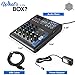 Pyle Professional Audio Mixer Sound Board Console System - 4 Channel -Bluetooth - USB MP3 Computer Input - 48V Phantom Power - Stereo DJ Studio Streaming FX 16-Bit DSP processor - PMXU43BT
