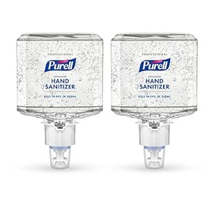PURELL 646202 Professional Advanced Hand Sanitizer Gel, 1200 mL, for ES6 Dispenser, 2/CT