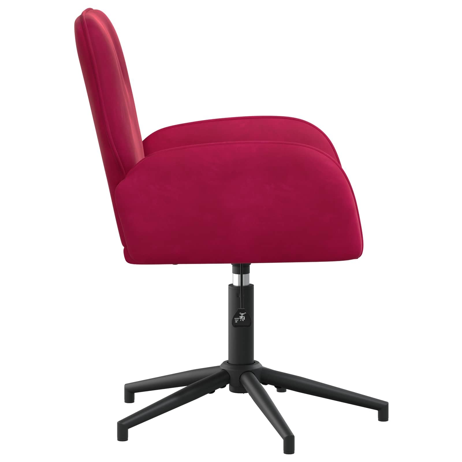 Sillas giratorias (4 unidades, 54 x 55 x 90 cm), color rojo vino