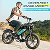 Tamobyke V20 Electric Dirt Bike 1500W Motor, 28MPH Speed, 48V 15AH Battery, 28Miles Range, 20" Fat Tire Ebikes, Full Suspension & Hydralic Disc Brake Moped Ebike,7 Speed Electric Motorcycle #5