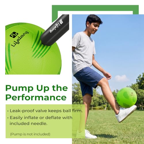 Image of Lifelong Football Lightweight PVC Ball for Kids & Adults, Ideal for Beach, Pool, Indoor & Outdoor Play, Soft Training Football for All Age - Size 5 (Age 13+ Years)