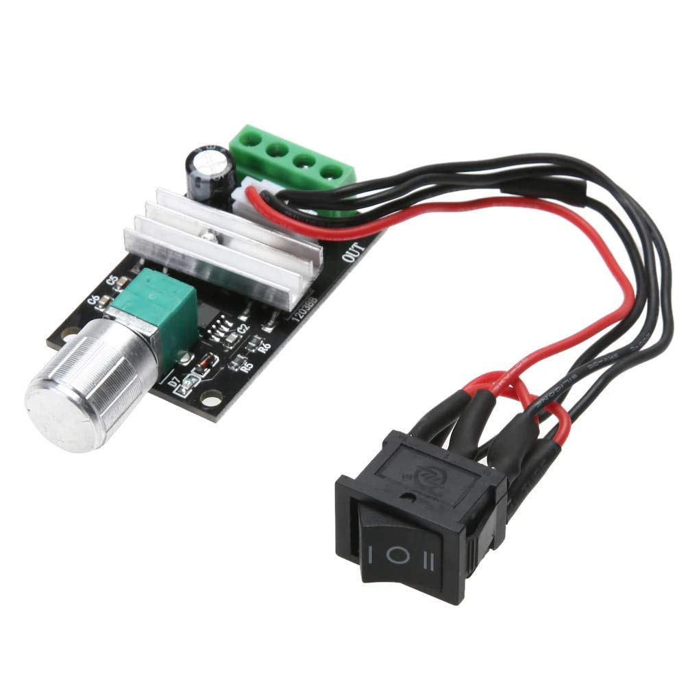 xcluma DC 6V-28V 6V 12V 24V 3A PWM DC Motor Speed Controller Forward Reverse with reversing Control