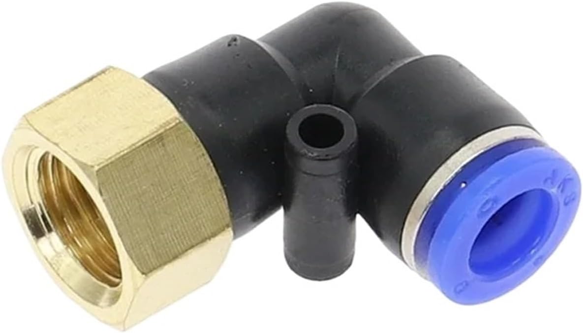 PLF" Hose OD 4-12mm - Internal Thread M5'' 1/8'' 1/4'' 3/8'' 1/2'' Pneumatic Female Elbow Connector Tube Air Push In Fitting(12mm OD Hose,1/2")