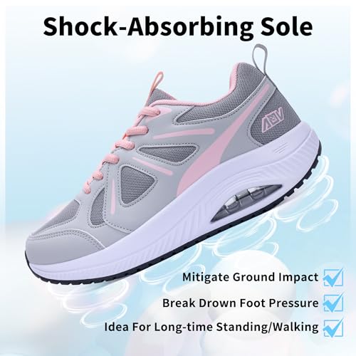 Image of AOV Women Arch Support Walking Shoes Orthotic Sneakers for Plantar Fasciitis Foot and Heel Pain Relief Tennis Shoes