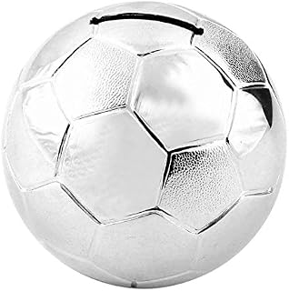Personalised Silver Football Plated Money Box - Engraved with a message of your choice making this a perfect Christening present!
