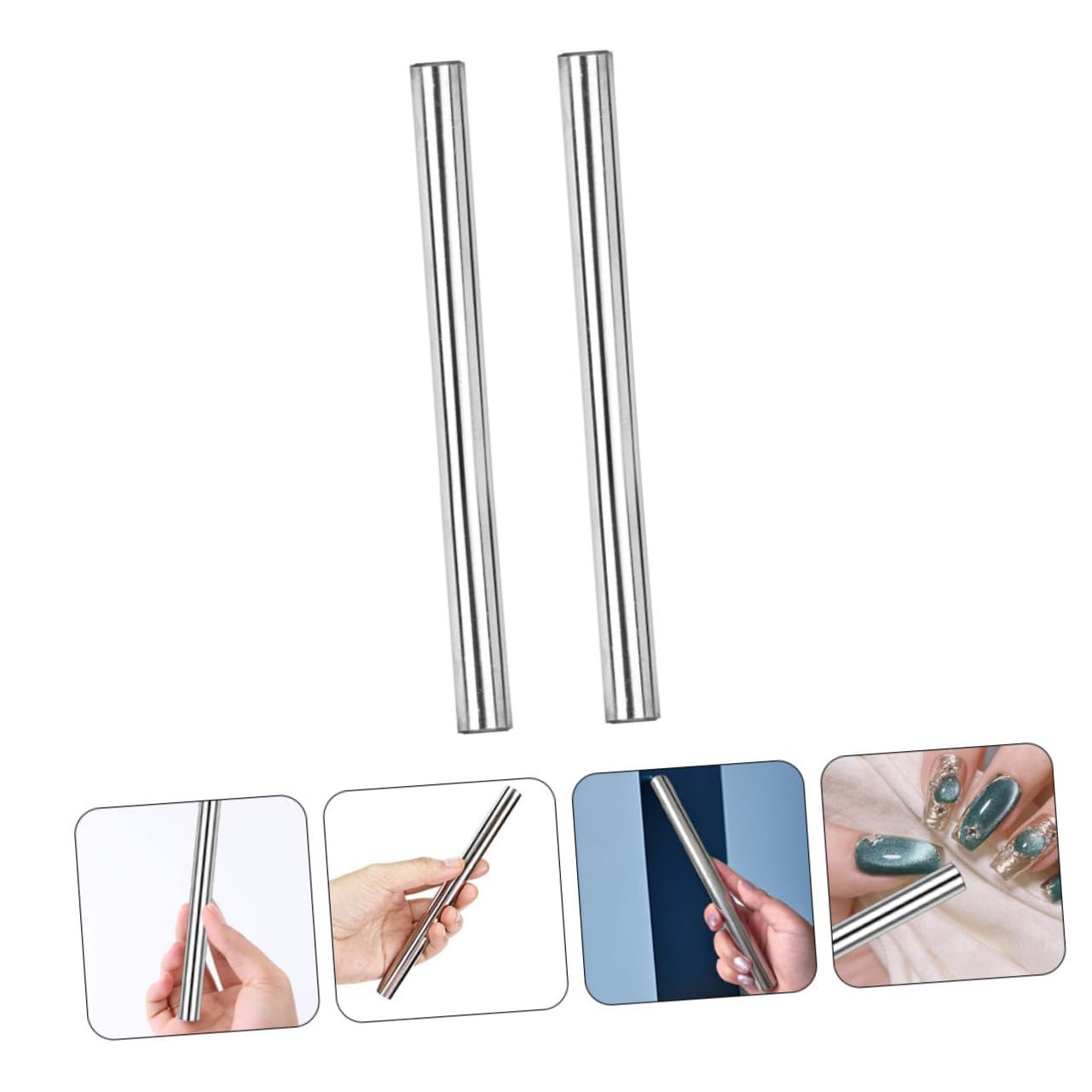 Healeved 10pezzi Bastoncini Magnetici Per Unghie Per Manicure Professionale Strumenti Magnetici Per Nail Art Facile Da Usare e Portatile Realizzati Con Materiali Sicuri e Durevoli