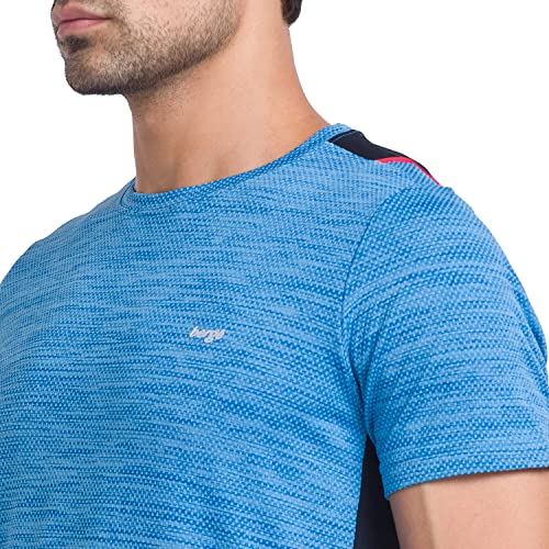 Image of berge' Men's Jacquard Polyester Dry Fit Textured Western Shirts & Tshirts for Men, Quick Drying & Breathable Fabric, Gym Wear Tees & Workout Tops|Half Sleeve T-Shirt|Running Tshirts for Men