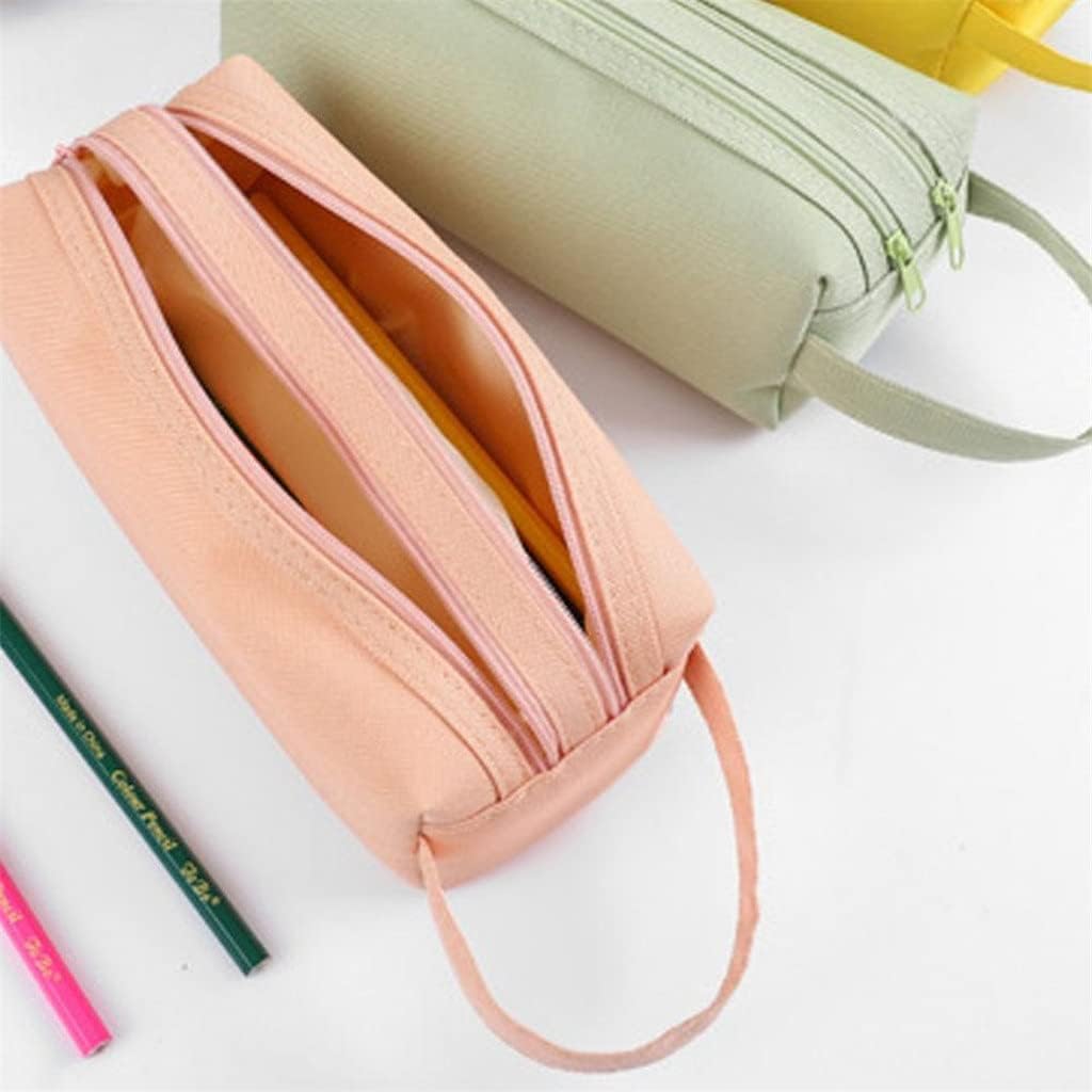 Borsa con Manico di Grande capacità Astuccio Doppio Multifunzione Astuccio portapenne con Cerniera per Materiale Scolastico per Ragazzi e Ragazze
