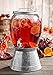 Style Setter 210601-GB Beverage Cold Drink Dispenser w/ 2-Gallon Capacity Glass Jug, Leak-Proof Acrylic Spigot in Gorgeous Gift Box for Parties, 2 Gallon, Galvanized Base