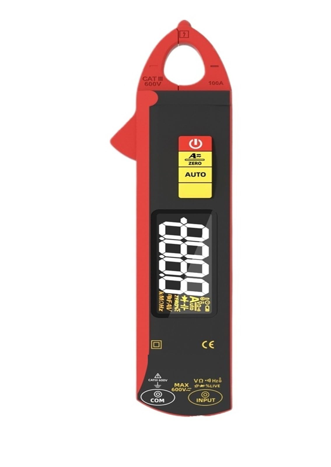 Medidor de pinza Digital True 6000 DC/AC 100A 1mA, amperímetro automático, nuevo multímetro, voltímetro de corriente for coche, tapa de temperatura, probador Hz