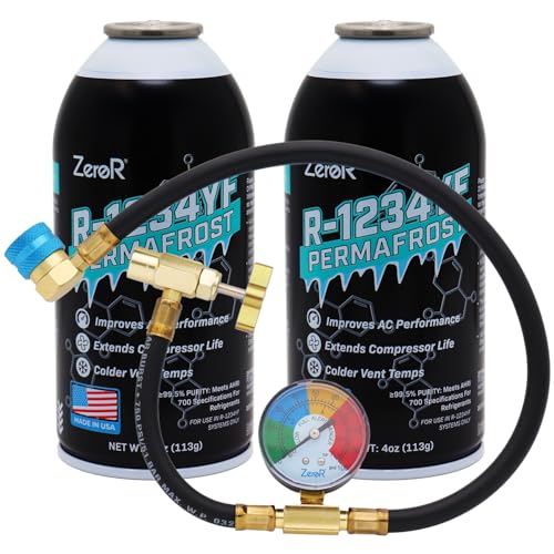 A/C Blows Warm Intermittently and/or Takes a Long Time to Start Cooling - 2020-2021 Chevrolet GMC 6 ZeroR® Permafrost for R1234YF AC Systems | Performance Booster | 2 Cans + 24' HD Can Tap Gauge