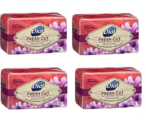 Dial Triple Refined Bar Soap, Fresh Cut Blossoms, 8 oz Lot of 4