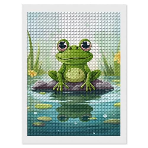 Kit broderie diamant grenouille 5D FodPand, cadeau de bricolage pour adulte créatif