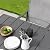 NUU GARDEN Outdoor Patio Dining Set 5 Piece Furniture Set Including Square Outdoor Dining Table with 1.57" Umbrella Hole and 4 Gray Textilene Chairs for Garden, Patio and Poolside Backyards
