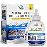 True Fresh Heavy Duty Mold Stain Remover Gel – Powerful Cleaner for Front Loader Washing Machine Seals, Bathroom Grout, Shower Caulking, Tiles & More – 7 oz Cleaning Solution for Stubborn Stains