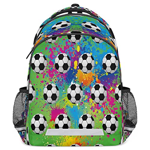Fzdxzjj Backpack For Boys Girls Teens Sport Football 16 Inch Kids Backpack Art Painting Soccer Middle Schoolbag Primary Elementary Student Bookbag For Back To School Gift Travel Laptop Backpacks #TOP20