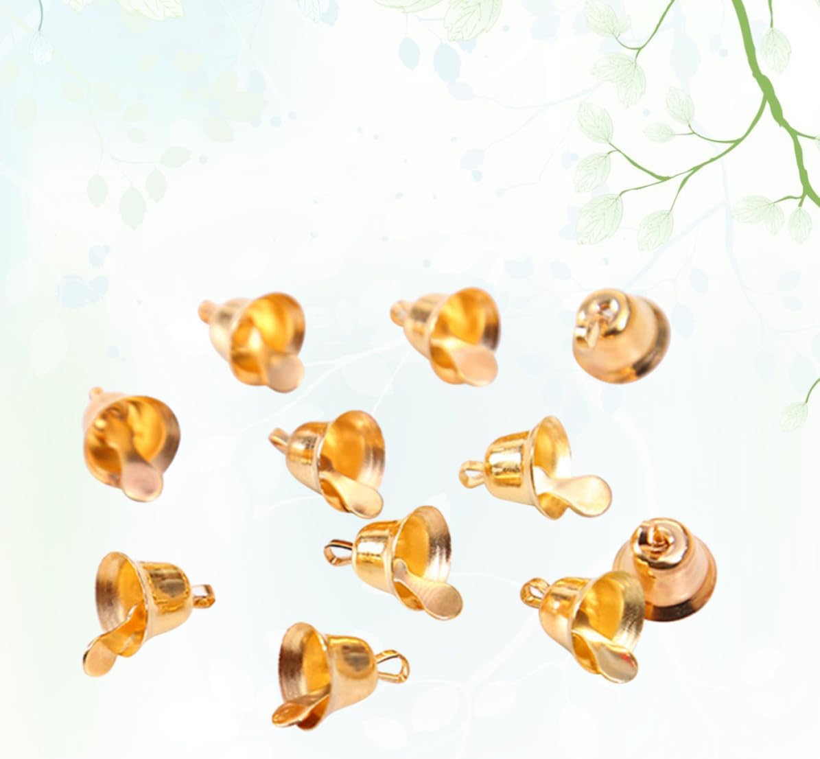 20pcs Copper Jingle Bells Golden Hanging Ornaments 1.1cm for Crafts