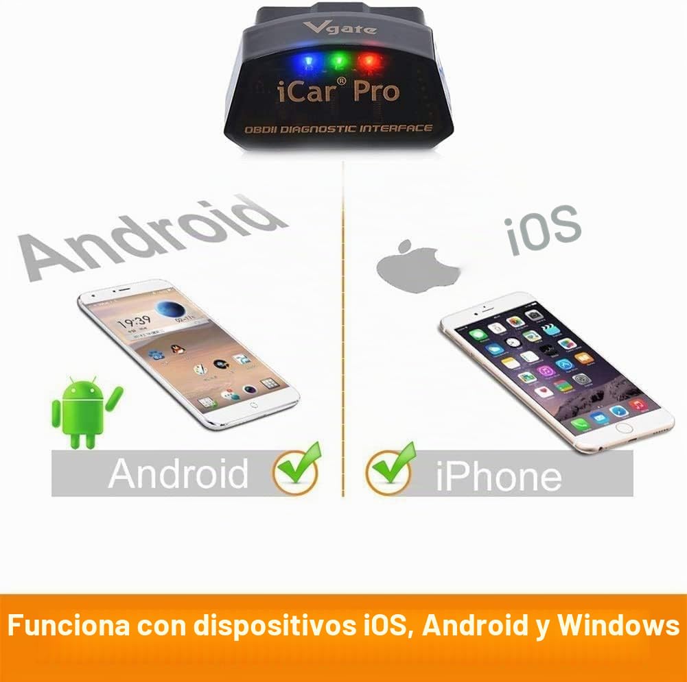 Vgate BLE 4.0 - Herramienta de Diagnóstico de Coche para iOS i-Phone iPad/Android