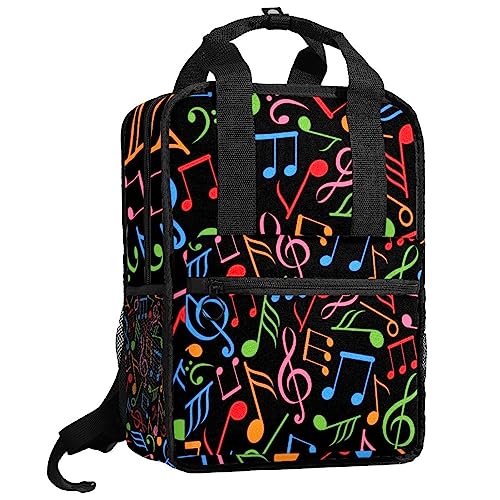 Sac à dos garçons imprimé musique coloré, le cartable filles idéal pour la rentrée