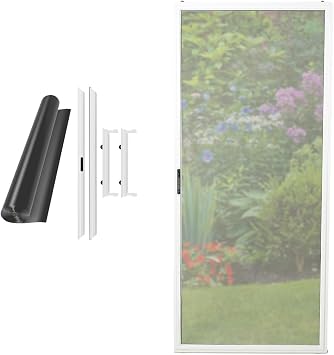 Custom Size Sliding Patio Screen Door Kit Made to Order Aluminum Frame, Assembly Required, Locking Handle, 5 Color Options, Optional PetScreen Mesh
