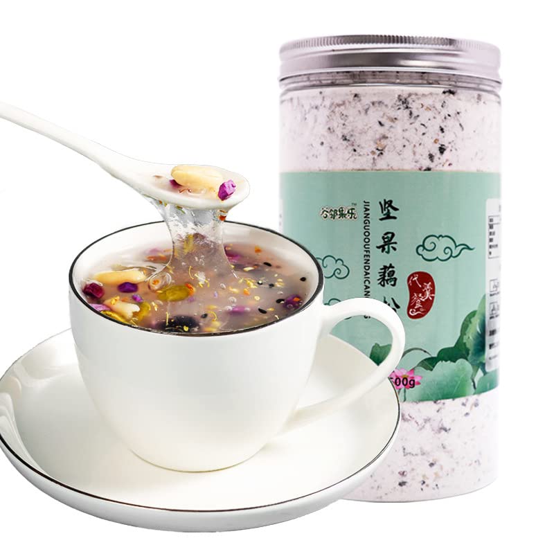 五谷桂花坚果藕粉羹 Five-Grain Sweet-Scented Osmanthus Nut Lotus Root Starch Soup,Instant Brewed Meal Replacement Porridge 营养健康养生早餐 Brewed Nut Lotus Root Starch Soup Nutritious and Healthy Breakfast (1 can)