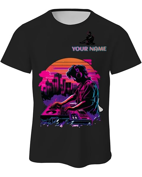 Personalized 3D DJ T-Shirts Custom DJ Shirt with Name Customized EDM Music Festival...