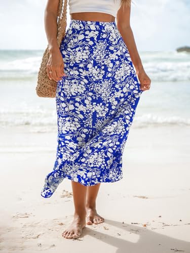 CUPSHE Skirts Floral Maxi Skirt High Waist Coverup Casual Beach Summer Vacation3