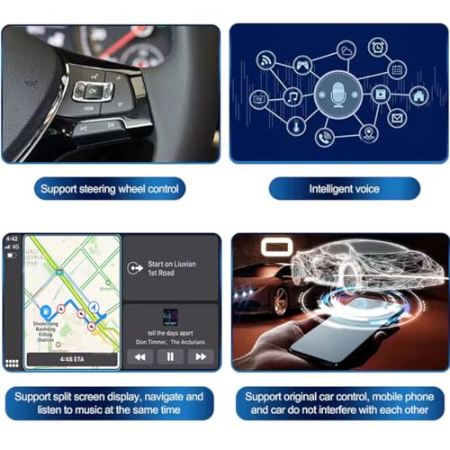 Aototeck Trådlös Carplay & Android Auto Adapter - Plug & Play