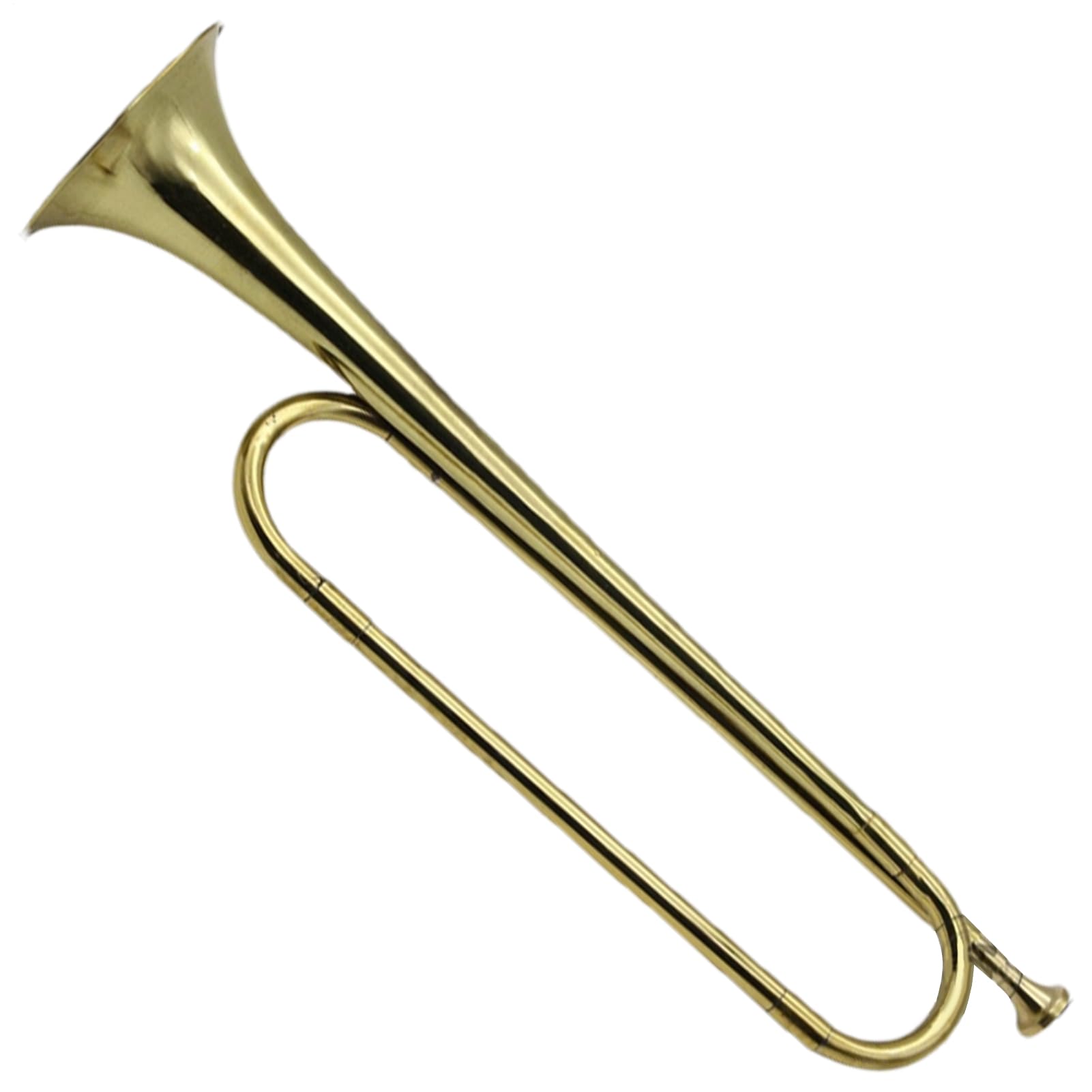Kavallerie-Stirnhorn – Vintage-Messing-Trompeteninstrument, leichtes Parade-Instrument, traditionelles Musikwerkzeug, Bandübungstrompete, tragbares Klanggerät, perfekt für Outdoor-Festivals, Proben