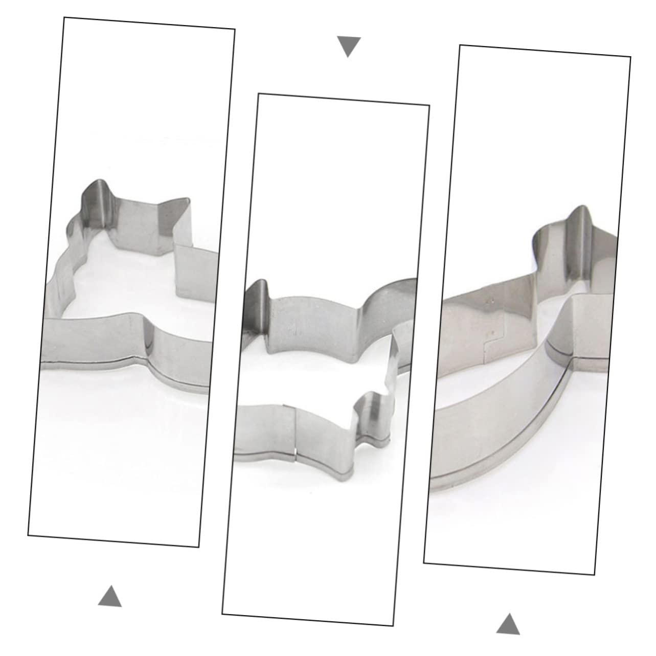 BESTonZON 3sets Stampini Per Biscotti Acciaio Inossidabile Forma Di Gatto Utensili Per Decorazioni Di Biscotti e Frutta Facili Da Pulire e Riutilizzabili Per Cottura e Festa Dei