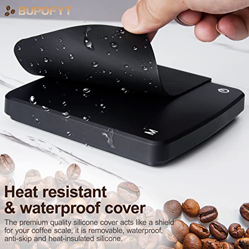 Bupofyt Digital Coffee Scale With Auto Timer, Mini Drip Espresso & Pour Over Coffee Scale With Auto Tare, 0.1G/2Kg High Precision, Rechargeable, Switchable Beep With Memory (Gram) #TOP3