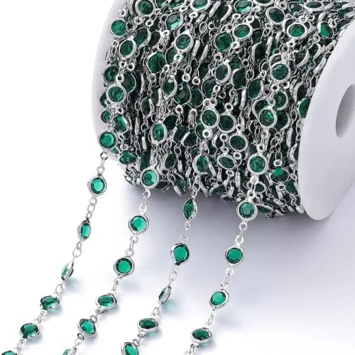 Colorful Crystal Beaded Chain Glass Bead Gold Necklace Chain Accessories