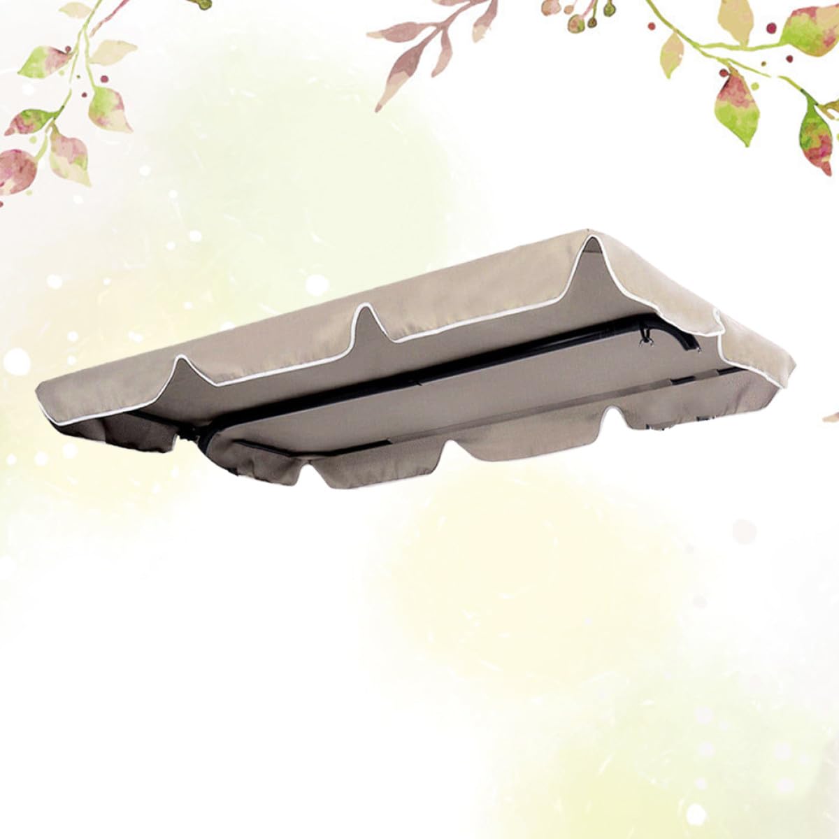 FOMIYES Copertura per Altalena da Veranda 3 Posti Oxford 210d Beige, Telo Parasole Resistente All’acqua ai Raggi Uv, per Patio, Giardino e Spazi Esterni