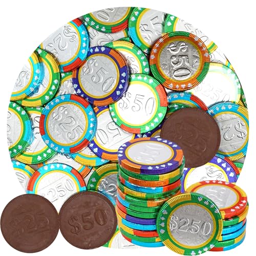 Milk Chocolate Coins, 1 Pound Bulk Bag, Casino Coins, Individuall...