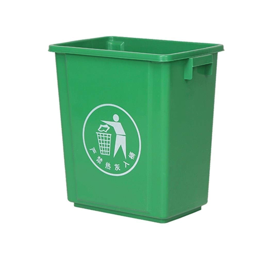 Pattumiera Scoperta, Cestino per la Spazzatura Piccolo da Bagno Cestino per Camera D'Albergo Commerciale Contenitore per Rifiuti Ispessito Pattumiere per Interni/Esterni,Verde