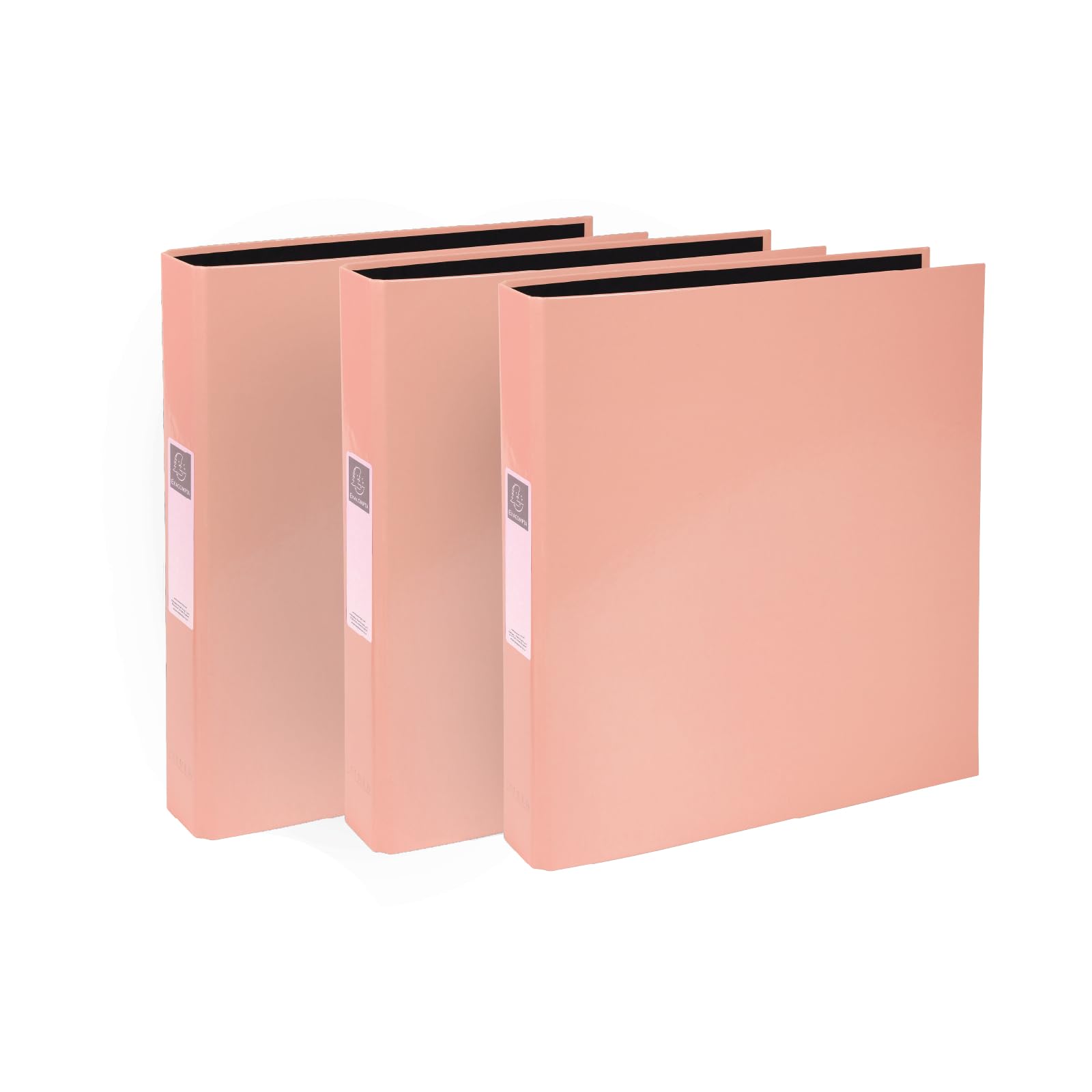 Exacompta A4 Ring Binder, 30mm Spine, 2 Ring, Document Folder, Pack of 3 in Pastel Pink, Stationery Folders for Filing Paperwork and Document Organisation - 226/0004Z