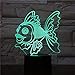 Produktbild 3D Illusion Light,Led Nachtlicht Fisch Licht 3D Lampe 7 Farben Ändern Baby Kinderlampe Fisch Tier Meerestier Lampen Für Die Inneneinrichtung