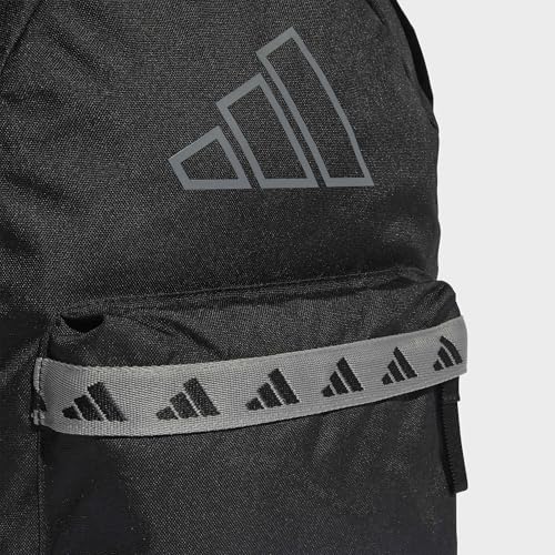 Image of adidas Unisex Classic Tape Backpack, black /grey three, One Size