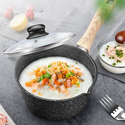 Non-Stick Pot Supplement Pot Maifan Stone Pot Pot Milk Pot Soup Pot Cooker Frying Pan Wok Pan (Color : A, Size : 18cm) (A 18cm) (A 16cm)