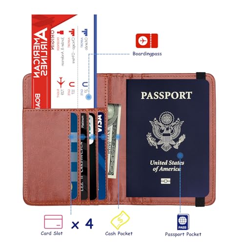 TOURSUIT RFID Passport Holder Brown