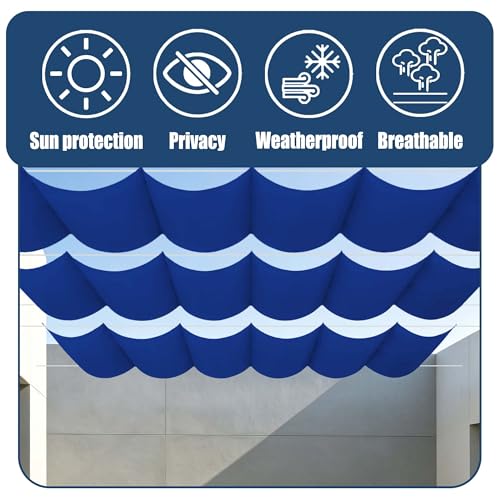 Voiles d'ombrage rétractable 900x500 cm imperméable sable pour terrasse