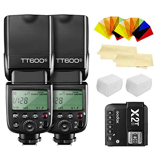 2 x Godox Thinklite TT600S GN60 Built-in 2.4G Wireless X System Flash Speedlite